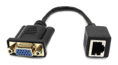 VGA till RJ45 Adapterkabel Hona/Hane till Hona Anslutningsförlängare Linjeöverföring VGA-signal över långa avstånd [DB]