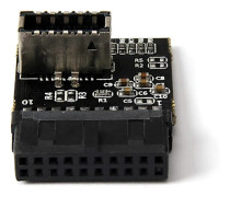 Moderkorts USB3.0 19P / 20P till Typ-E 90 graders frontkontakt