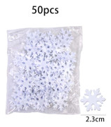50/100 st Vita Snöflingor Juldekoration Julgransprydnader Hantverk DIY Tillbehör (FMY)