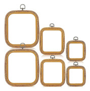 [LCS]Pcs Fyrkantig Broderibåge Set 3 Storlekar Imitation Trä Dekorativa Bågar Display Broderiram As Shown