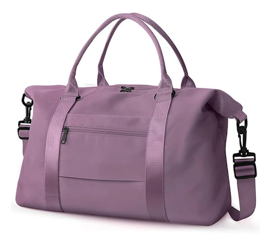 Helgväska för damer - Helgväska för herrar - Kabinväska - Yogaväska - 37 liter - Flygbolagsgodkänd handbagage - Lila