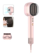 1400W Höghastighets Hårfönborste med 110 000 RPM Motor & Koncentratormunstycke för Snabb och Effektiv Hårstyling Pink Pink