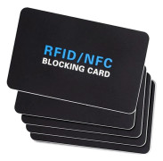 Femdelat RFID-skyddat kort, kontaktlöst NFC-betalkort, kreditkort, passskydd