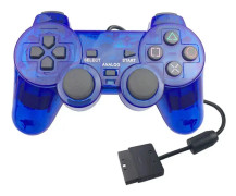 Handkontroll Playstation 2 Transparent/Blå