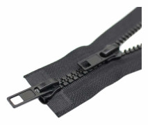 Byahoga Kit 2 separata dragkedjor #5 dubbelriktad 60 cm – svart