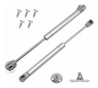 Set med 2 gasfjädrar, 60N/6 kg möbelfjäder gasfjädrar, mjukstängande gångjärn, hydraulisk fjäder skåpsfjäder för köksskåp (2, 60N)
