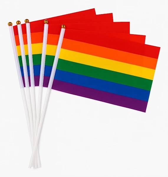 Pride handflagga – 5-pack