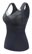 Dam Camisole Vadderat Linne Inbyggd BH Tunn Is Silke Andningsbar Sommar Svart L 40-50kg_qcx