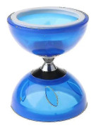 Diabolo Set Trippel Kullagerkoppling Matchande Färgade Fiberhandtag, Diabolosnöre & Väska Deep Blue Large