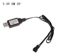 Kompatibel 6.4v/7.4v Laddare Li-ion Batteri Sm-3p Rc Leksaker Fjärrkontroll Leksak Sm3p Bärbar Usb Laddare 7.4V
