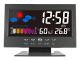Multifunktionell Inomhus Färgglad LCD Digital Temperatur Luftfuktighetsmätare med Bakgrundsbelysning Colorful Display svart