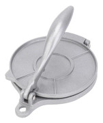Tortillapress, Tortilladora Press, Aluminium Tortillapress, Mjöl Tortillapress, Rotis Press silver