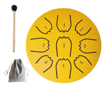 ING Utomhus Regntrumma - Regntrumma - Utomhus Trädgård Regntrumma - 10 cm, 9 toner - Stål Tung Chakra Trumma - Gong - Vattentät Regntrumma