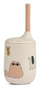 Liewood Ellis Sugrörsmugg Cats and Dogs (Sandy)