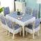 Matbord i europeisk stil Integrerad tygstolskudde Spets Spets Matbord Stolsöverdrag Halkfri Sittdyna Chair 1 cover 1 back