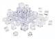 Enhance Your Display with Clear Acrylic Cubes - 50 pcs 18 mm