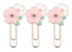 3 st Sakura Gem, Söta Färgglada Sakura Pappersklämmor