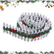 90×5×1cm Julgransstaket, Miniatyr Julstaket | Trädgårdsstaket | Festdekoration med LED-ljus, Trä