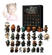 2025 Halloween Adventskalender, Halloween Nedräkningskalender, 31 Nätter av Skräck, Adventsbox Samlarobjekt med Figurer (31 Dagar)