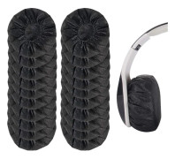 (100 stycken, Svart) 10-12 cm Engångs Hörlursöverdrag, Hygieniska Öronkuddar, Engångs Hörlursöverdrag för M