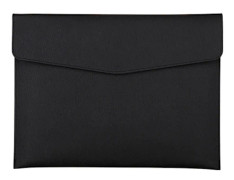 Black PU Leather Document Bag with Magnetic Closure