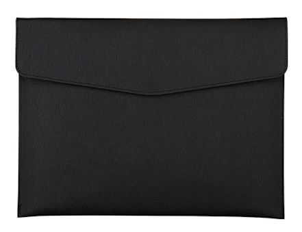 Black PU Leather Document Bag with Magnetic Closure