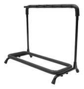 Gitarrställ - 5-plats golvstativ/rack - Hopfällbart - För elgitarr, akustisk gitarr & elbas - Studio & hem - Svart