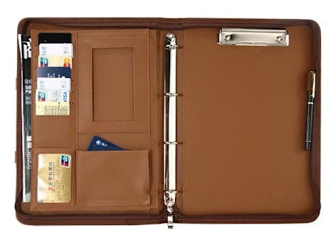 Document Folder with Zipper and Handle