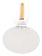 Pizzaspade - Bakspade - Rund - Rostfritt stål - För pizza, paj och tårta - Silver
