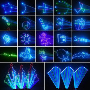 Animation DJ Laserprojektor - DMX Scenljus - 25 W - RGB Fullfärg 500 mW - DMX512/RDM, 16 Kanaler - Bluetooth-App & Ljudstyrning - Flerfärgad