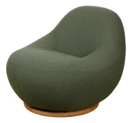 Cane-line, Gem loungefåtölj m/teak svirvel Dark green, Rise