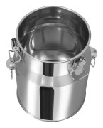 Mjölkdunk - Transportkanna 3–6 L - Rostfritt stål - Tätslutande lock med lås - Läckagesäker - För mjölk/olja - Silver