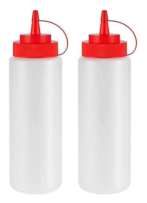 Norcalway 35 cl Klämflaskor för Såser - Läcksäkra Olje-, Siraps-, Dressingflaskor - 3-pack