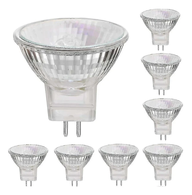 12V 20W/35W/50W Halogenlampor Gu5.3 Spot Base Varmvit, Dimbar, 8-pack [DB]