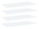 Hyllplan 4 st vit 80x20x1,5 cm spånskiva