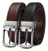 CHAOREN Vändbart Bälte Herr 1 Styck - 3,2 cm Läderbälte - Klipp till för Elegant Stil