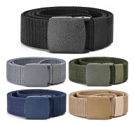 Taktiska nylonbälten för män, 5-pack vardagsbälten för män, militära canvasbälten för utomhusbruk utan metall