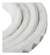 10 m självhäftande dammtät borstlist, 9 mm bred x 23 mm hög (23 mm tjock / (för 9-20 mm), vit)