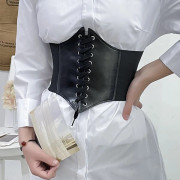 Adjustable Corset with Lacing - Black, Length 70CM