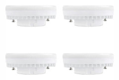 4-pack Gx53 LED-spotlight 9W Varmvit 3000K, 900lm, AC 230V, GX53 CFL-ekvivalent 15-18W, 120° reflektorlampa, ej dimbar [Energiklass A+]