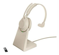 Jabra Evolve2 65 MS Mono - Headset - på örat - konvertibel - Bluetooth - trådlös - USB-A - ljudisolerande - beige - med laddning