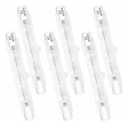 6 st R7S 78mm 100W 230V Halogenlampor, Dimbar Halogenrörlampa, Varmvitt Ljus 2700K, Ljusflöde på 1500LM