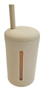 Summerville Organic Mugg med sugrör Silikon 200ml Sandshell
