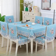 Light Luxury Wave Lace Stolsöverdrag Förtjockad Matbordsduk Kudde Europeisk stil Stor blomma Bordsduk Stolsöverdrag 150x200cm 1 pcs