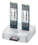 Maiwo K3016SD Dockningsstation för både SATA och NVMe M.2 SSD USB3.2 Gen2 10Gbps med SD Express kortläsare