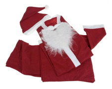 Filtad jultomtekostym - One size - Röd - 100% polyester