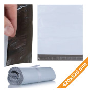 Foliopase Rosfix 420x520 mm – Vattentat och rivstarkt | 100 st | Självhäftande förslutning | Vit LDPE