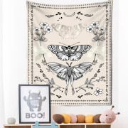 Psykedelisk Fjäril Tapestry Väggbonad Tarot Häxkonst Tapiz Hippie Bohemisk Stil Mystisk Estetik Rum Heminredning 95x70cm