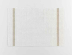 BORDSSKYDD 30 x 45 CM PVC+METALLTRÅDAR GOLDIRA VIT/GULD