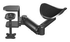Ergonomisk skrivbordsarmsdyna, vridbart handledsstöd (svart), infällbart